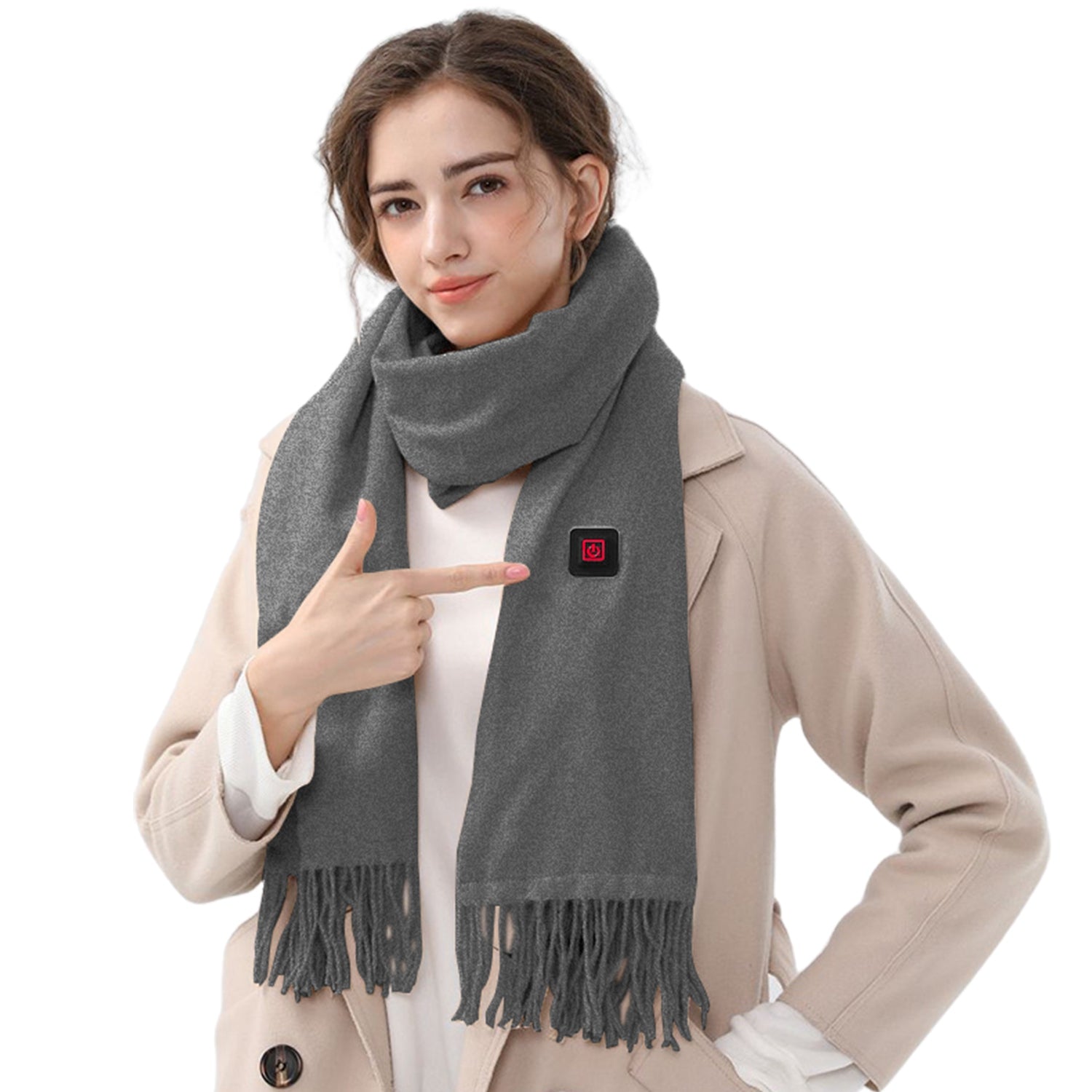 Electric Heated Winter Scarf USB Heating Neck Wrap Unisex Heated Neck Shawl
