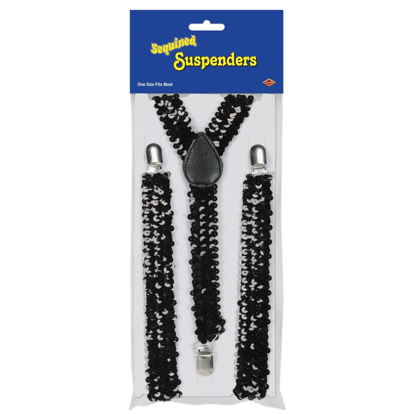 Beistle Black Sequined Suspenders - 20's | Party Supply | Decoration