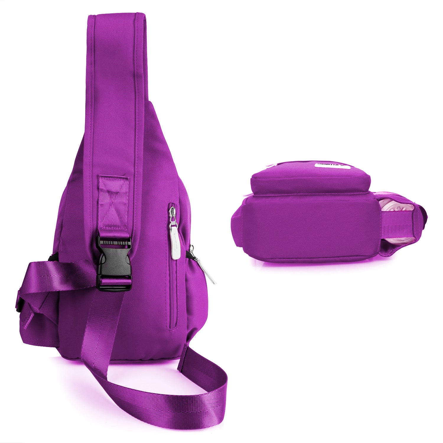 Unisex Sling Backpack Nylon Chest Shoulder Crossbody Bag Travel Sports Cycle