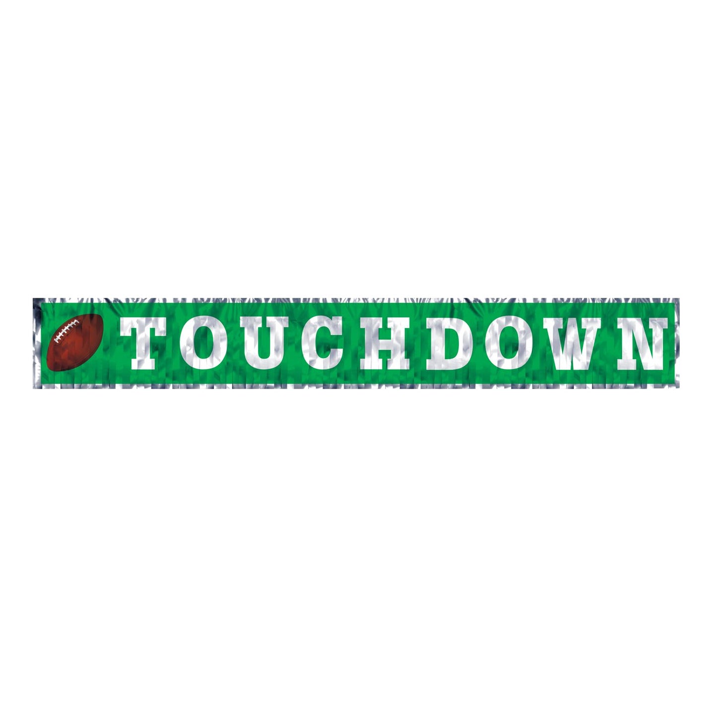 Beistle Metallic Touchdown Fringe Banner - Football | Party Supply