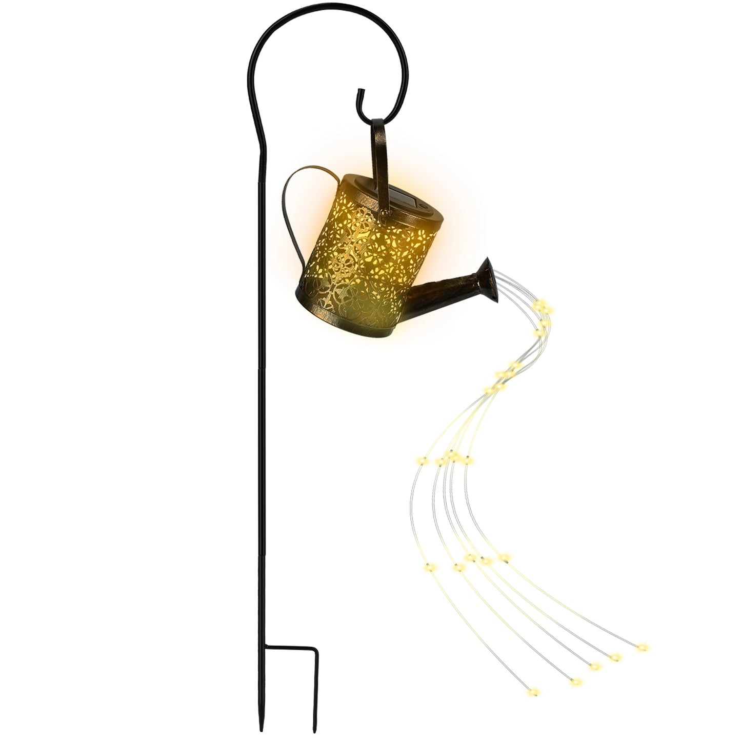 Solar Watering Can Powered String Light Hollow LED Watering Can Light Garden