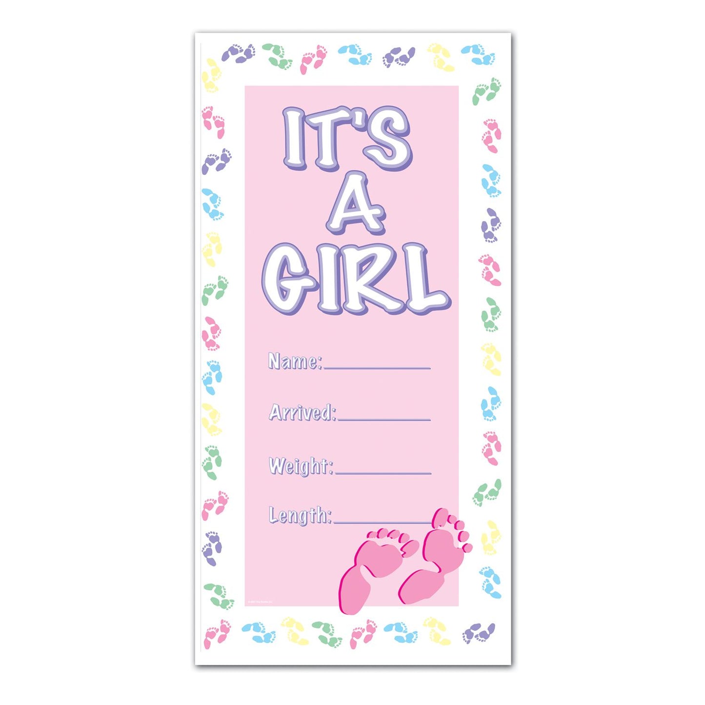 Beistle It's A Girl Door Cover - Baby Shower | Party Supply | Decoration