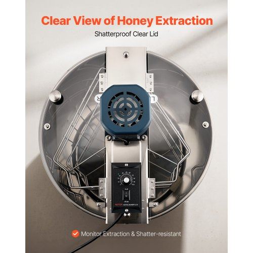 Electric Honey Extractor 3 Frame Beekeeping Honeycomb Spinner Stainless Steel