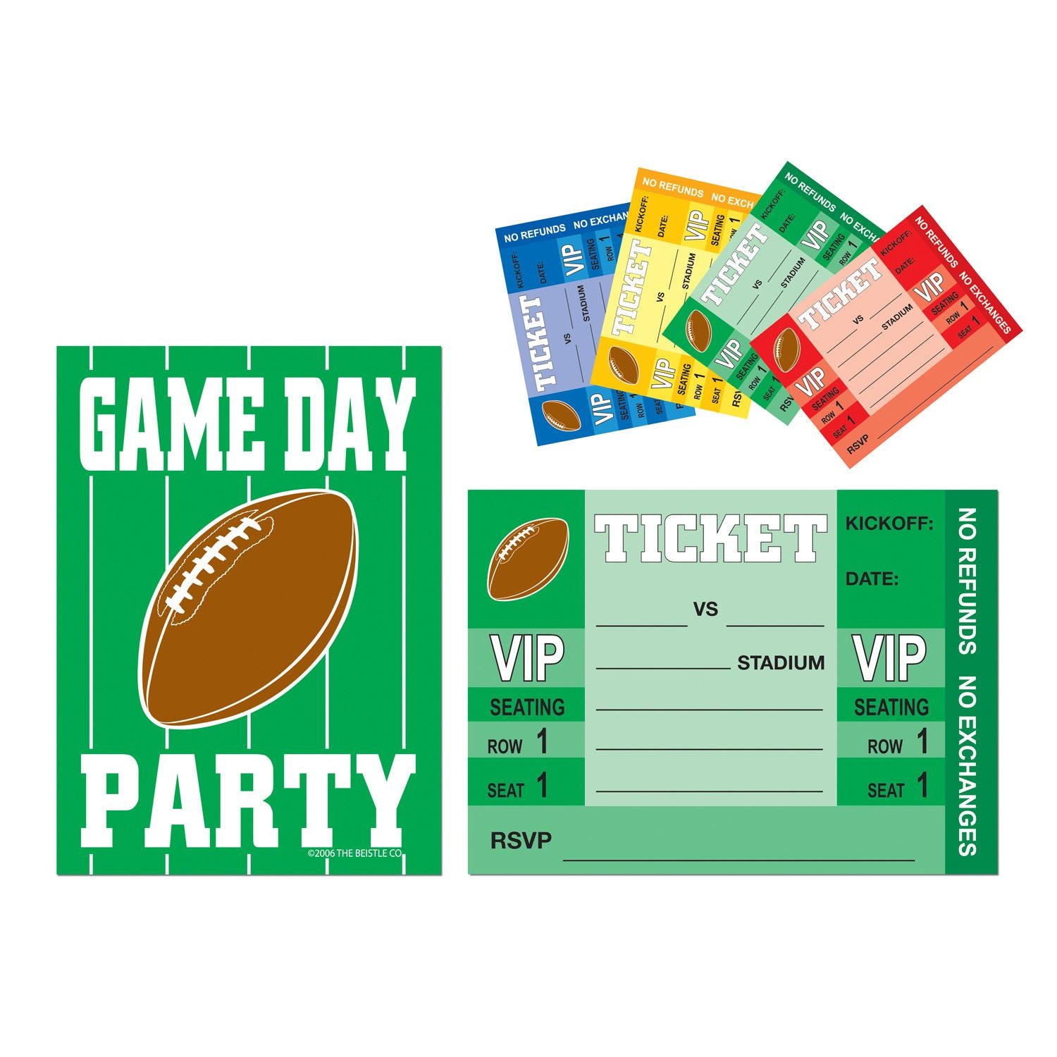Beistle Game Day Football Invitations | Party Supply | Decoration