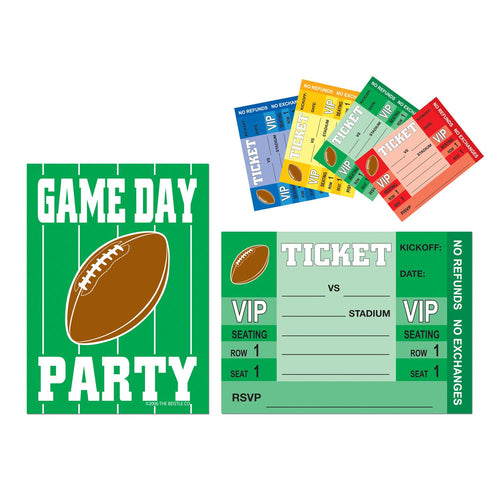 Beistle Game Day Football Invitations | Party Supply | Decoration