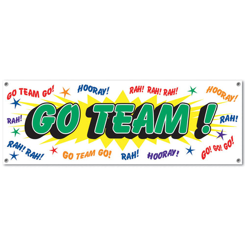 Beistle Go Team! Sign Banner - Sports | Party Supply | Decoration