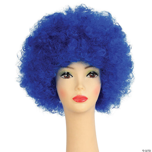 Adults Blue Bargain Afro Wig