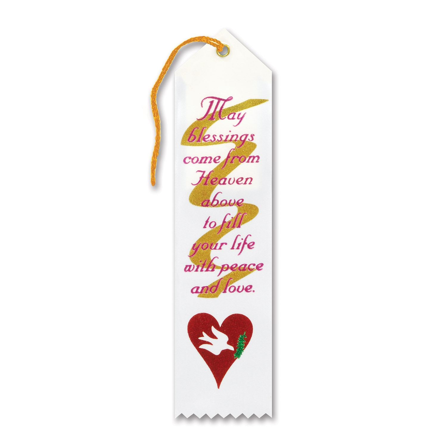 Beistle May Blessings Come From Heaven Ribbon - Religious | Party Supply