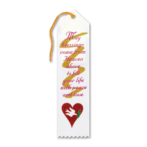 Beistle May Blessings Come From Heaven Ribbon - Religious | Party Supply