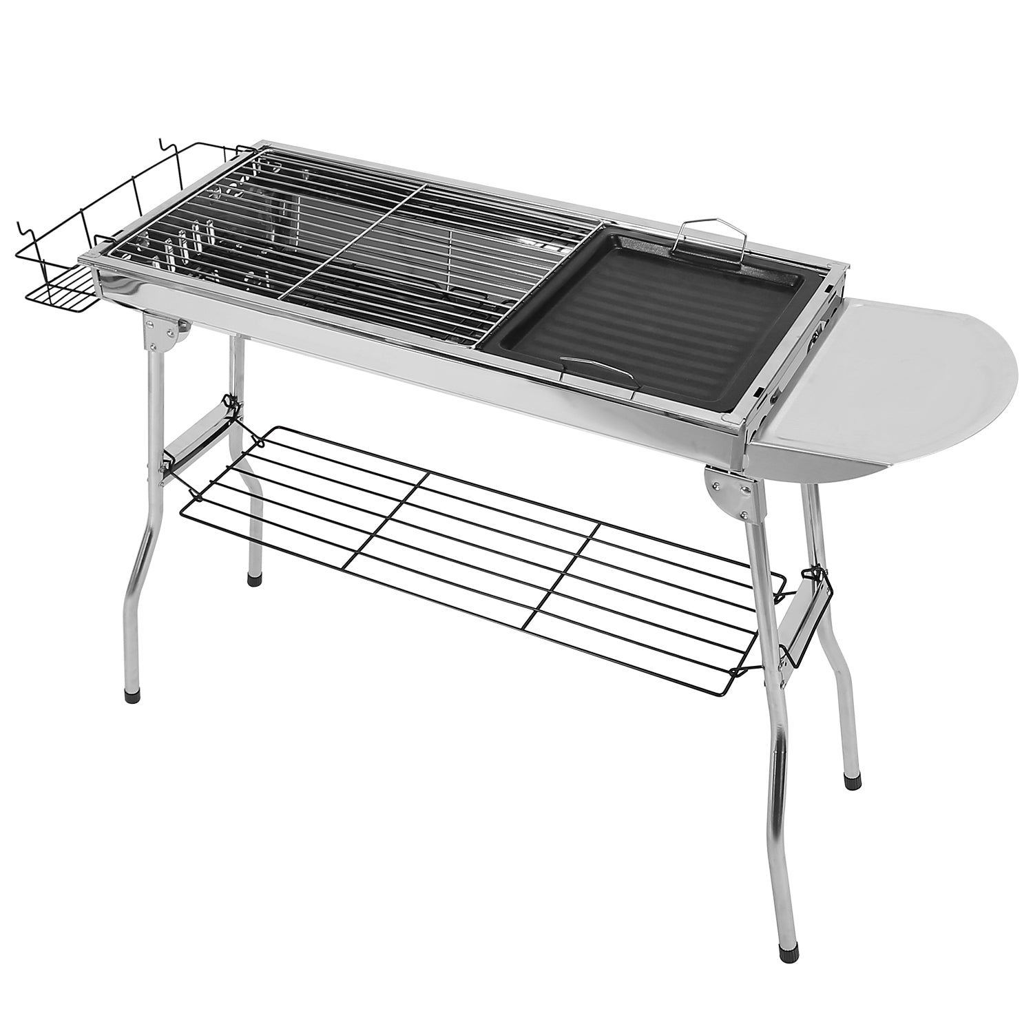 Foldable BBQ Grill Portable Charcoal Barbeque Grill Stainless Steel BBQ Grill