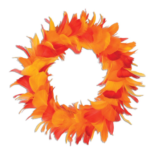 Beistle Feather Wreath 12 inch GOR - Thanksgiving/Fall | Party Supply
