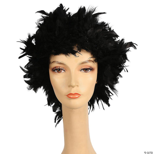 Womens Feather Wig | Black