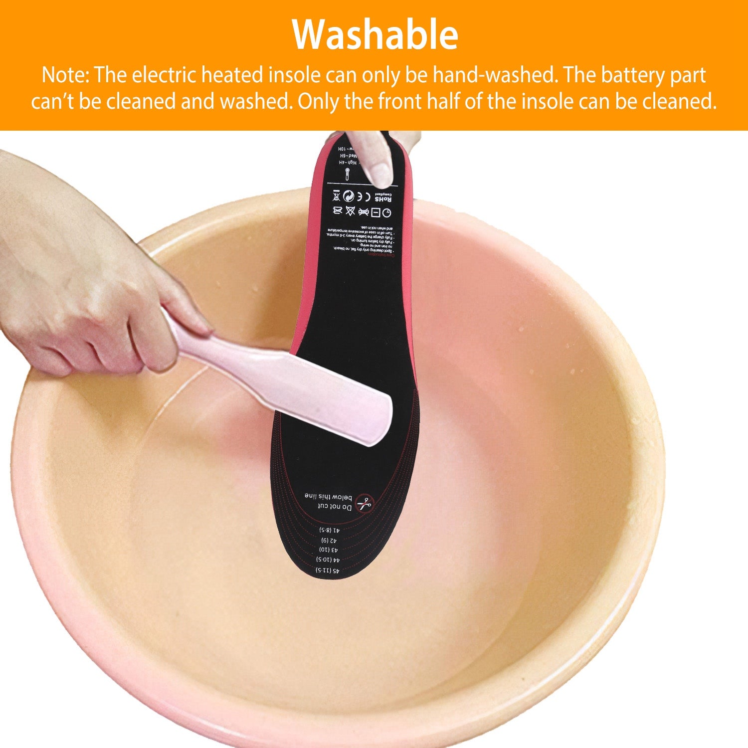 Heated Insoles Electric Heated Foot Warmer 3000mAh Rechargeable Battery Powered