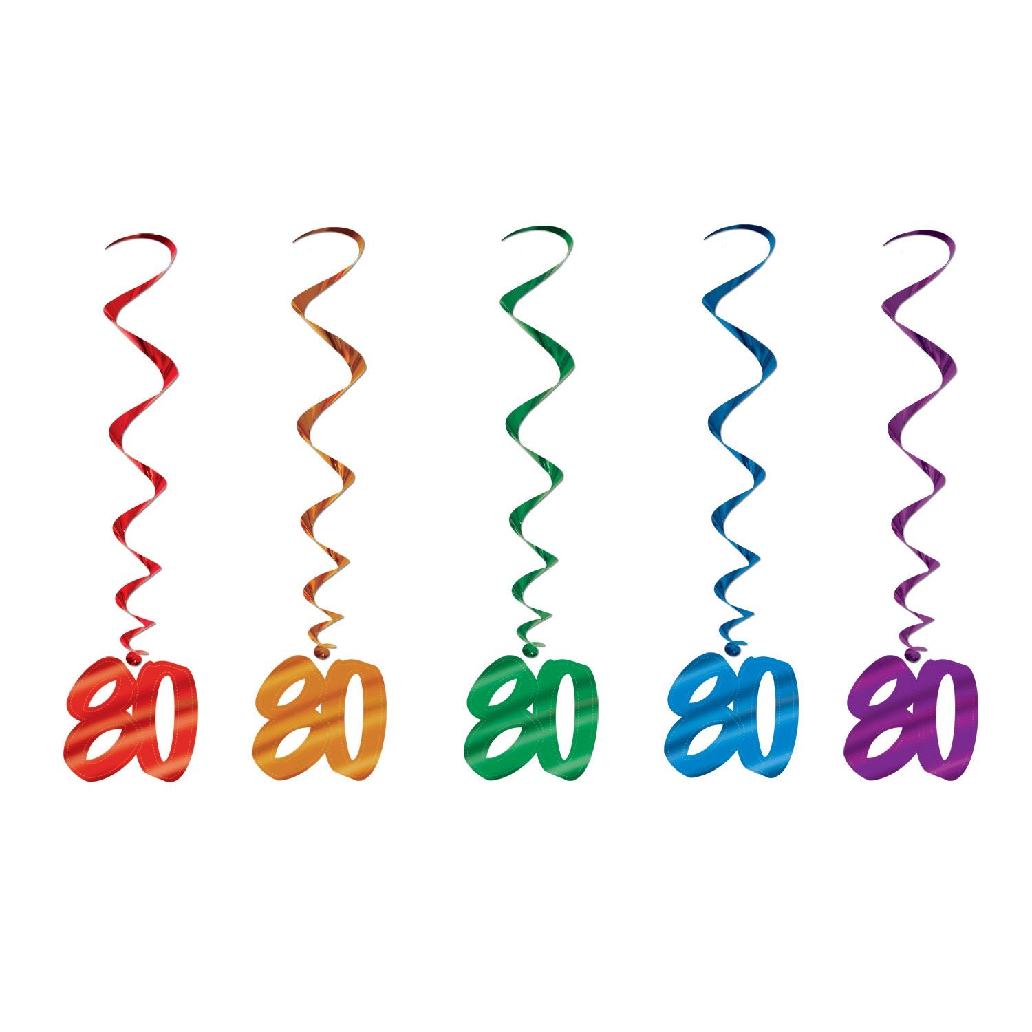 Beistle 80 Whirls - Birthday-Age Specific | Party Supply | Decoration