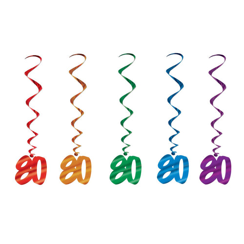 Beistle 80 Whirls - Birthday-Age Specific | Party Supply | Decoration