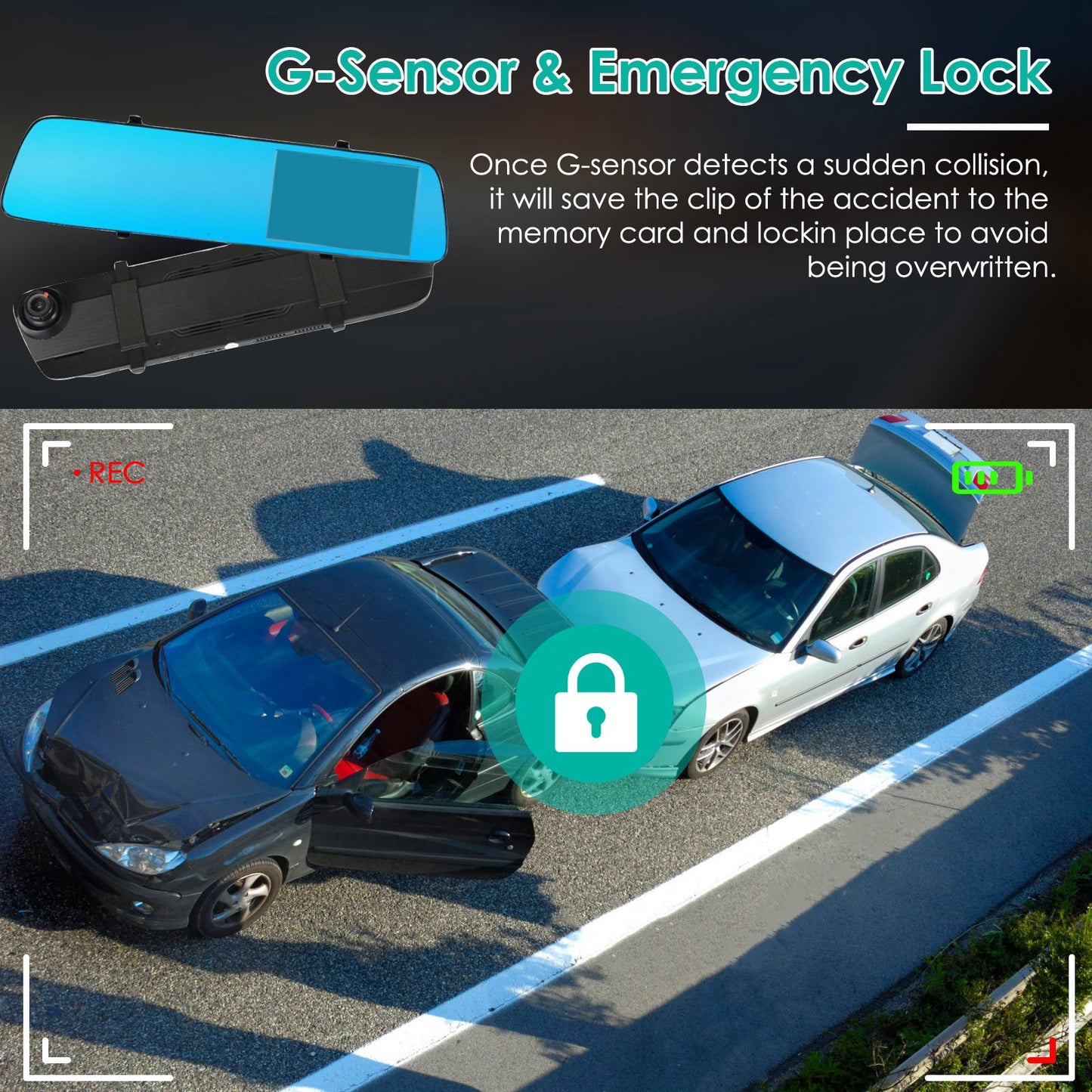 1080P Car DVR 4.3in Camera Dash Cam Camcorder Camera Recorder with 140° Angle