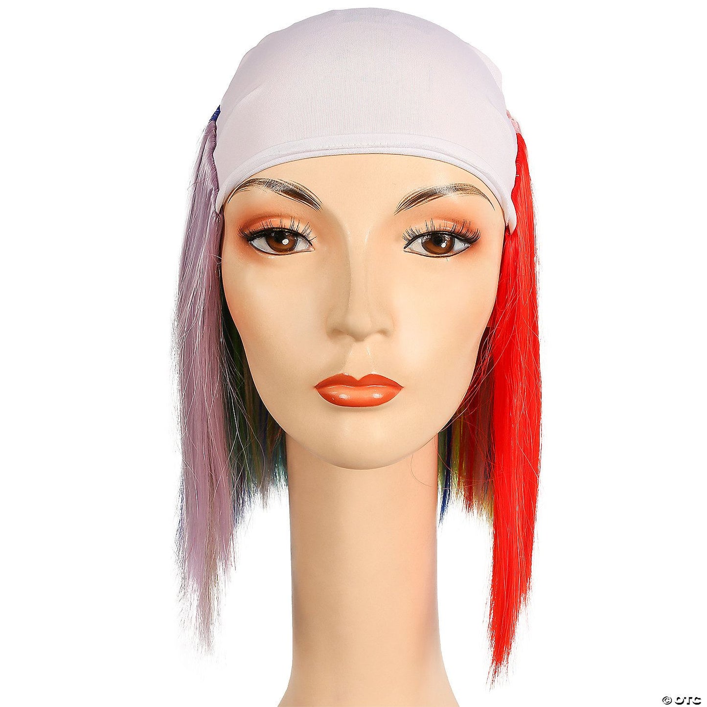 Bald Straight Clown Wig | Rainbow