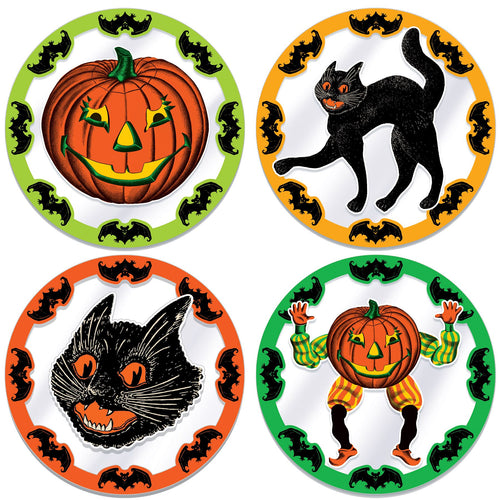 Beistle Plastic Vintage Halloween Placemats - Party Supply Decoration