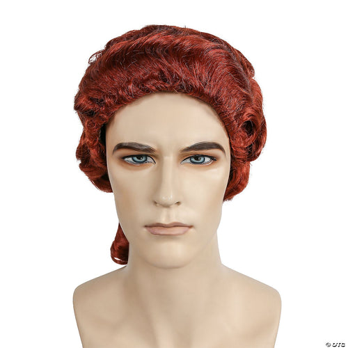 Mens Bargain Colonial Man Wig | Red-Bright