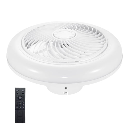 17.71in LED Ceiling Fan with Light Round Pendant Fan Lamp Low Profile Fan Light