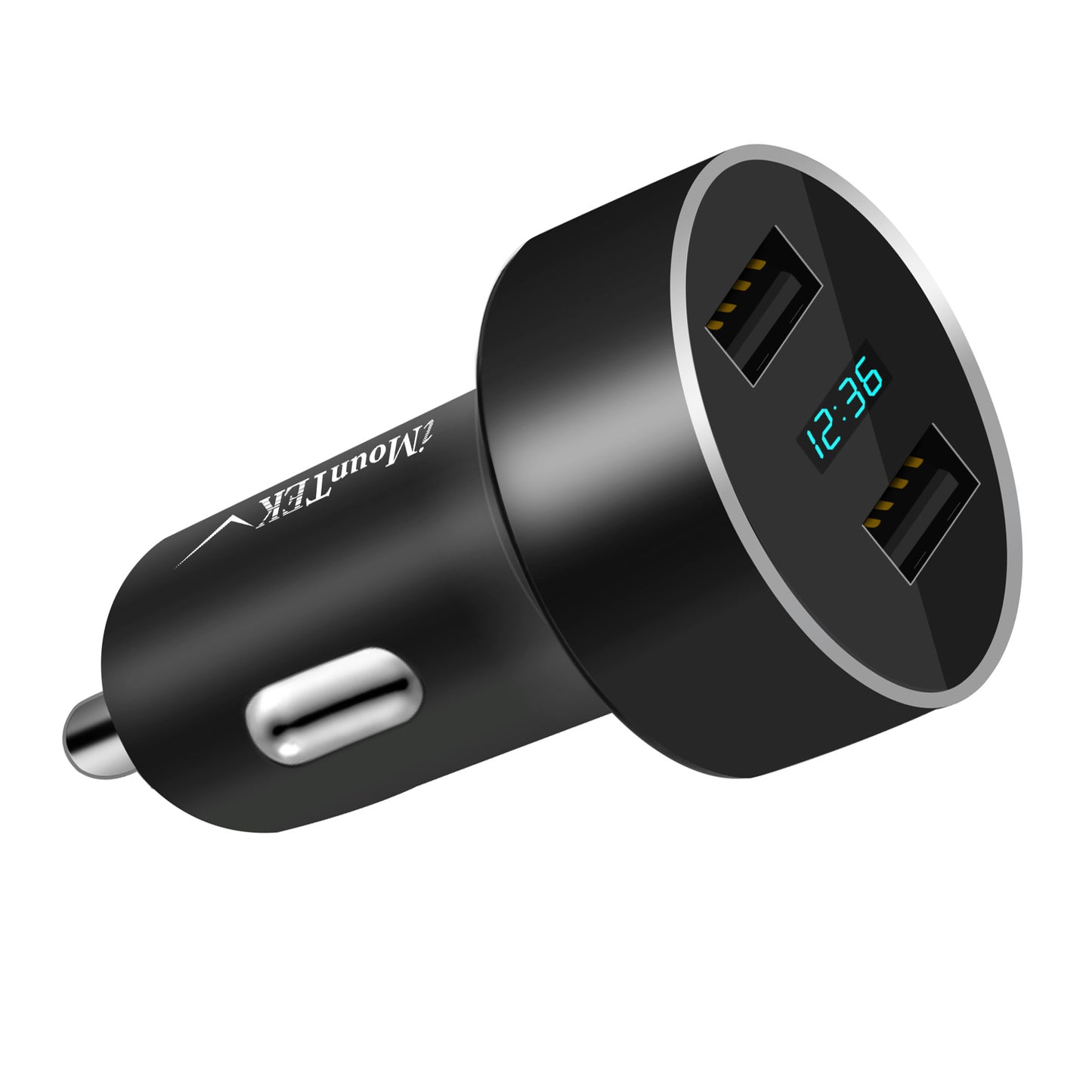 Universal 15W/3.1A Dual USB Car Charger Adapter Aluminum Alloy Fast Car