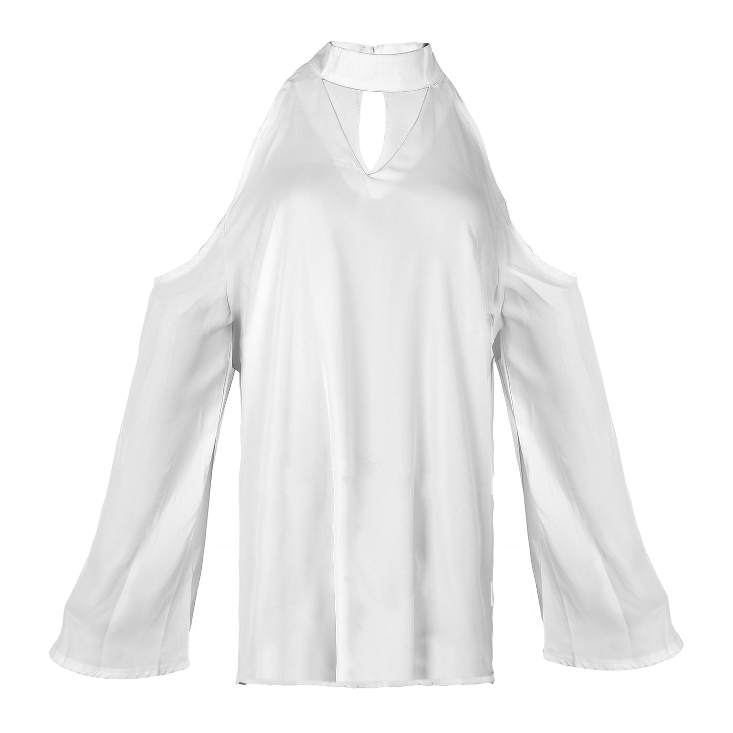 Women s Sexy Off The Shoulder Blouses Cold Shoulder Tops V-Neck Long Sleeve