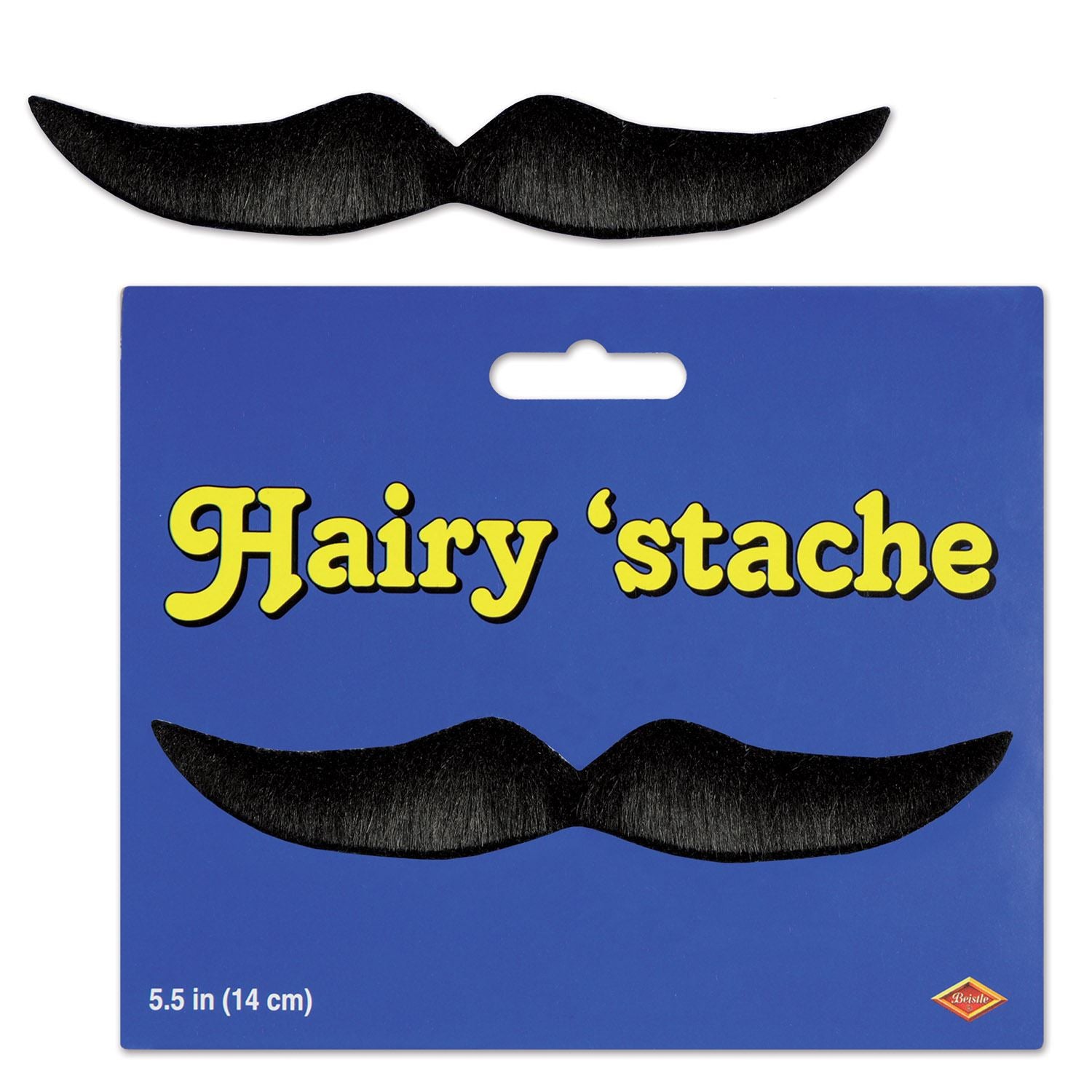 Beistle Black Hairy Mustache - General Occasion | Party Supply | Decoration