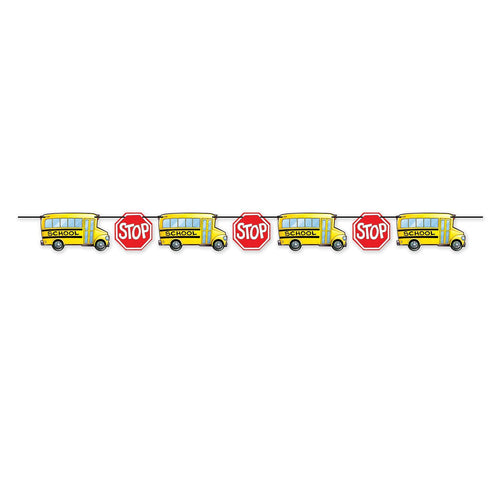 Beistle School Bus Streamer - Educational | Party Supply | Decoration | Award