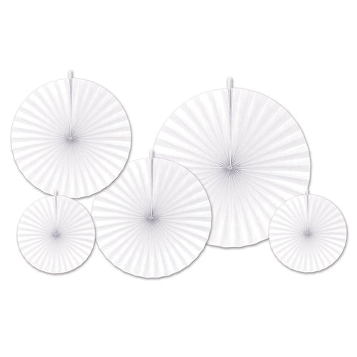 Beistle White Accordion Paper Fans - Wedding | Party Supply | Decoration
