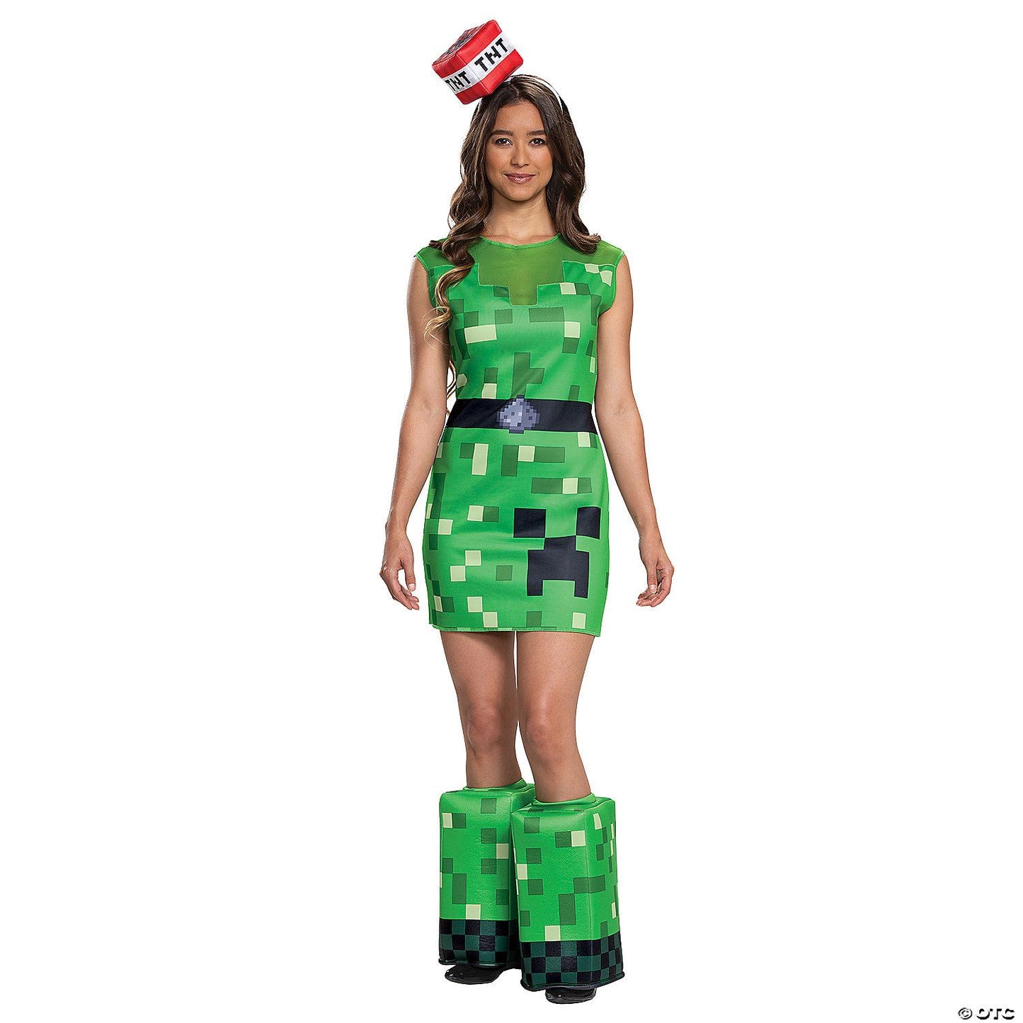 Womens Minecraft Creeper Costume 741N