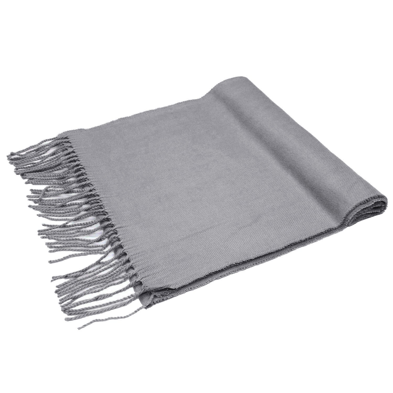 Mens Womens Oversize Cashmere Wool Shawl Wraps Blanket Winter Solid Scarf Soft