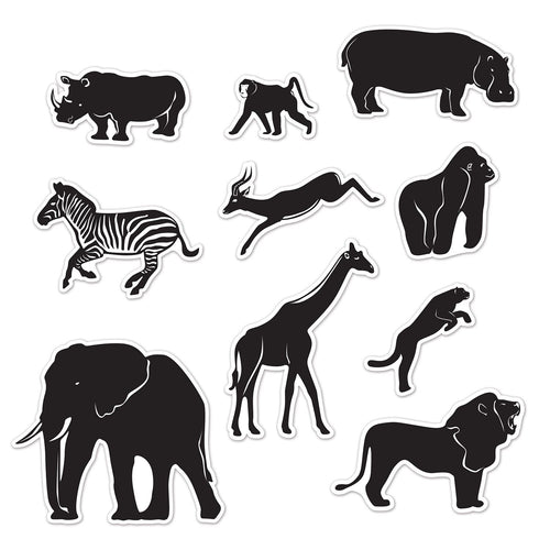 Beistle Jungle Animal Silhouettes | Party Supply | Decoration