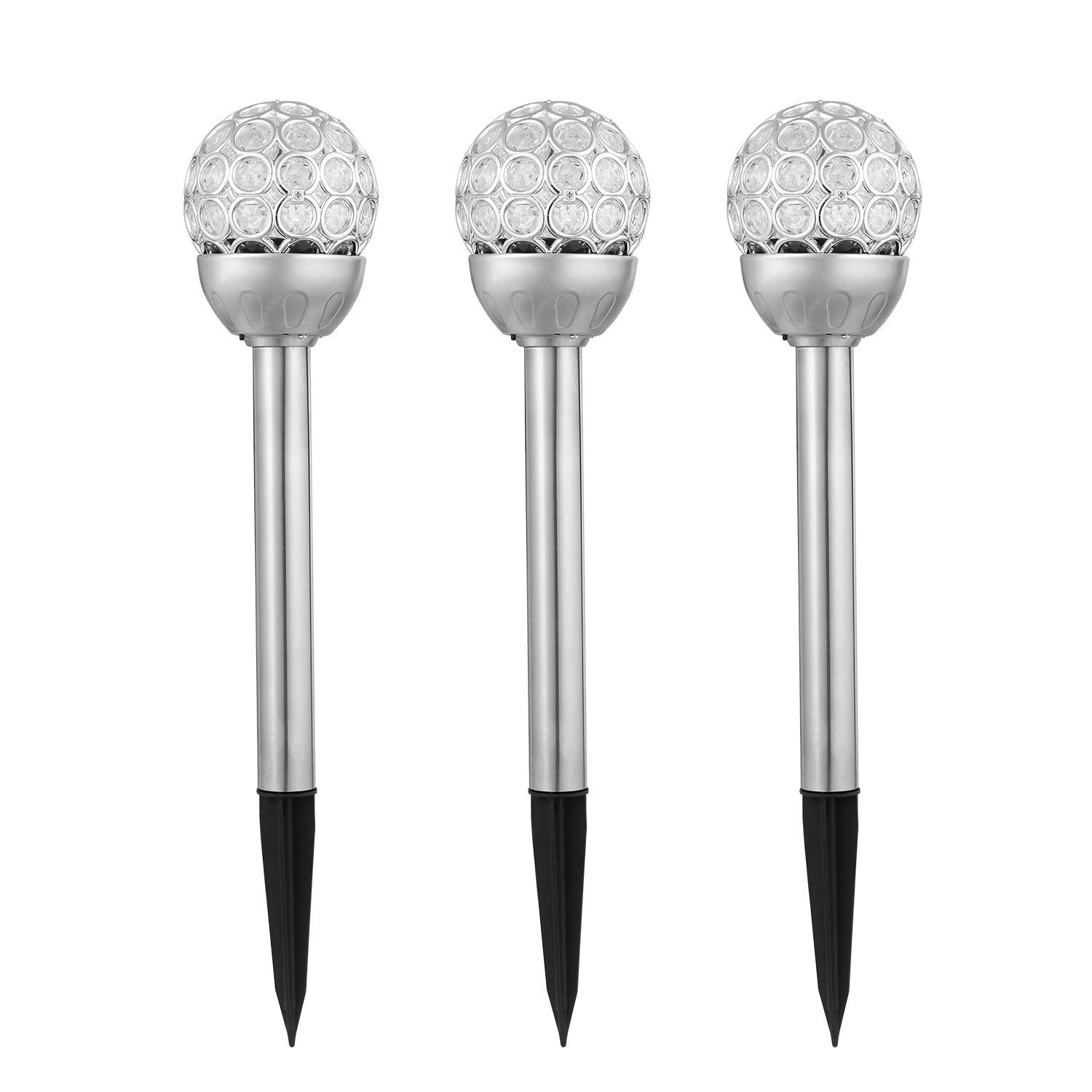 Solarek 3 Pcs Outdoor Solar Lights IP44 Waterproof Ball RGB Light Garden Decor