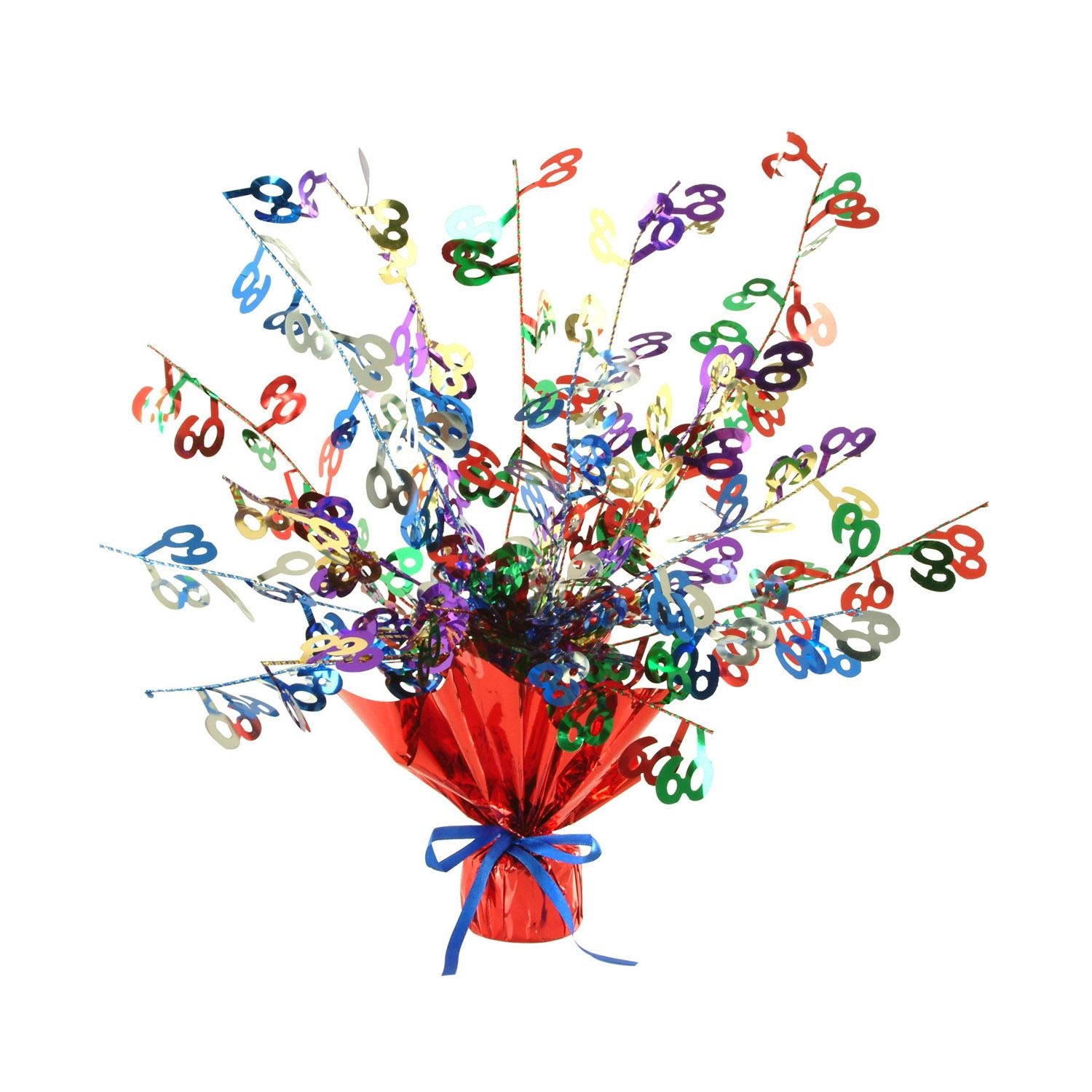 Beistle 60th Gleam N Burst Centerpiece (Multicolor) - Birthday-Age Specific