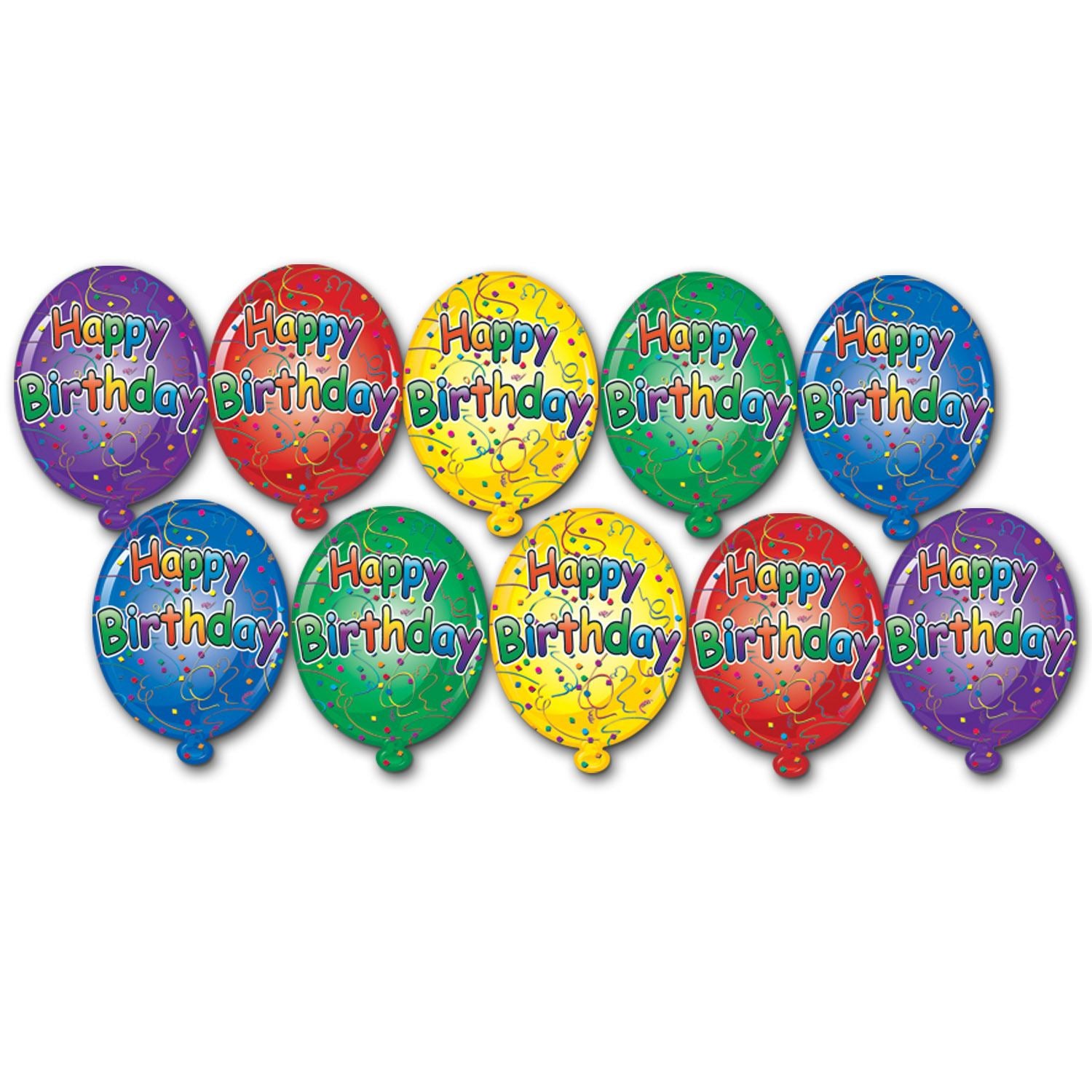 Beistle Mini Happy Birthday Cutouts | Party Supply | Decoration