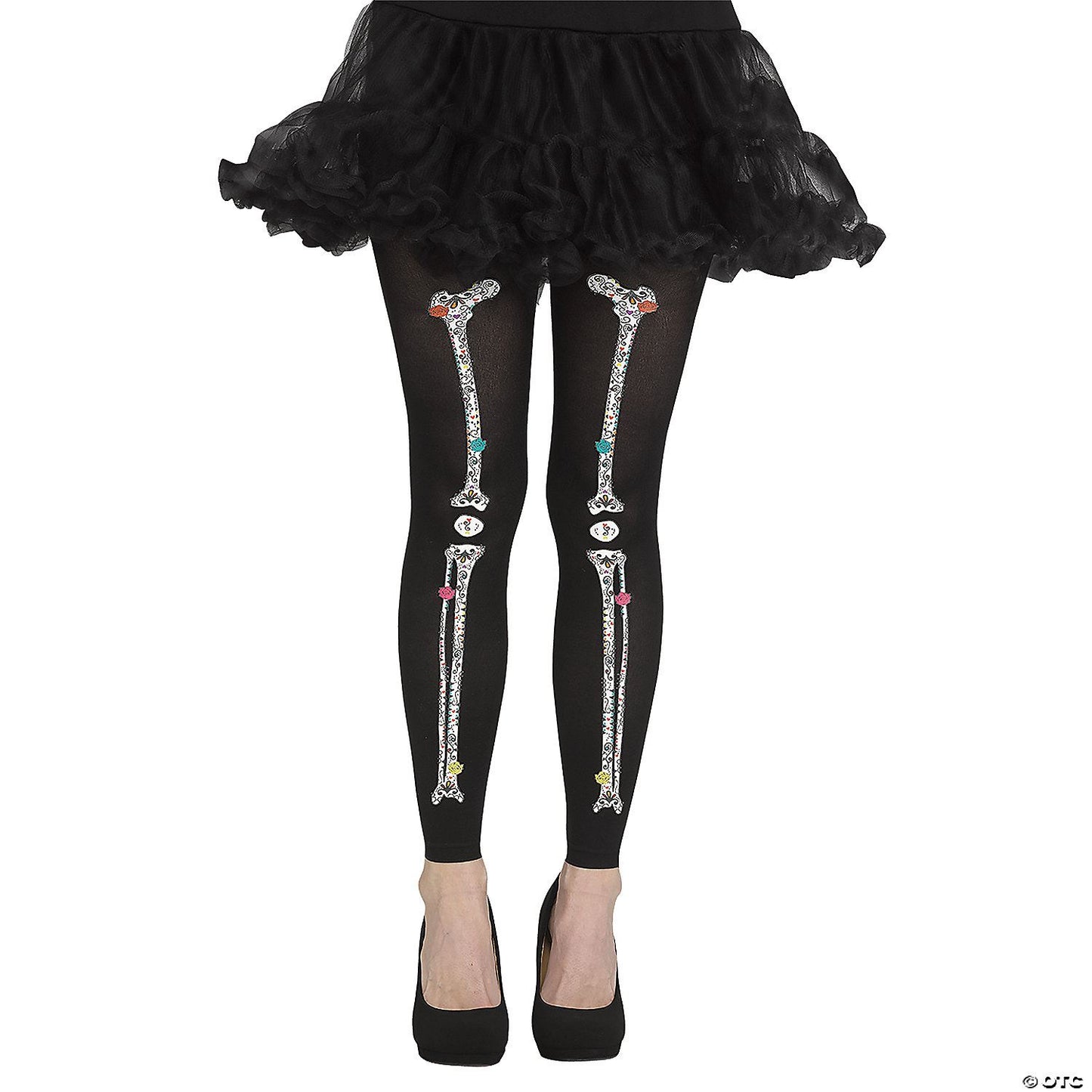 Womens Footless Bone Tights | Multicolor