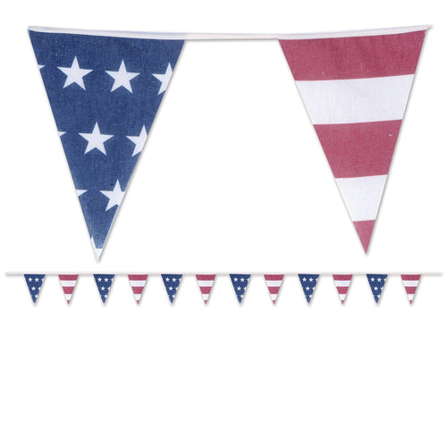 Beistle Americana Fabric Pennant Banner - Patriotic | Party Supply