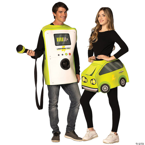 Unisex | Adults Electric Car & Charger Couples Costume