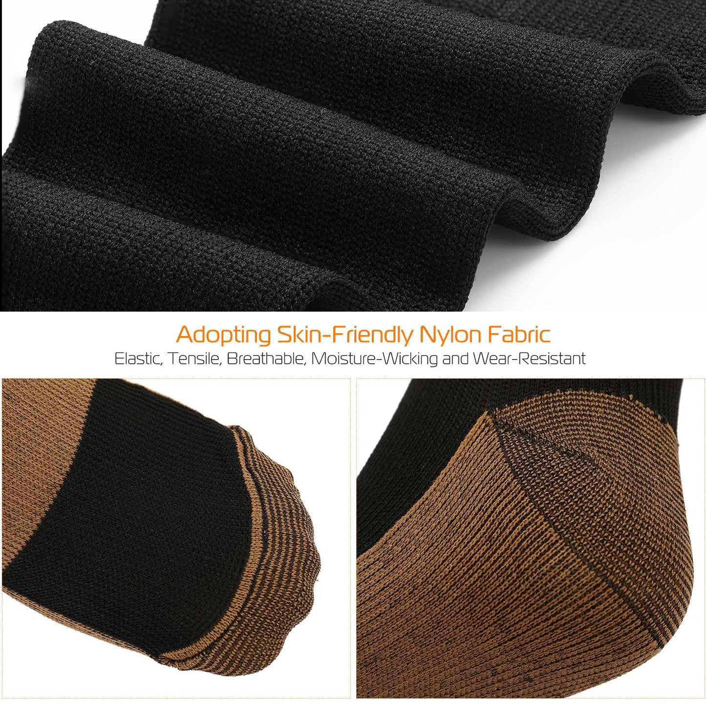 Unisex Copper Compression Socks Women Man Durable Hose Graduated Support Socks