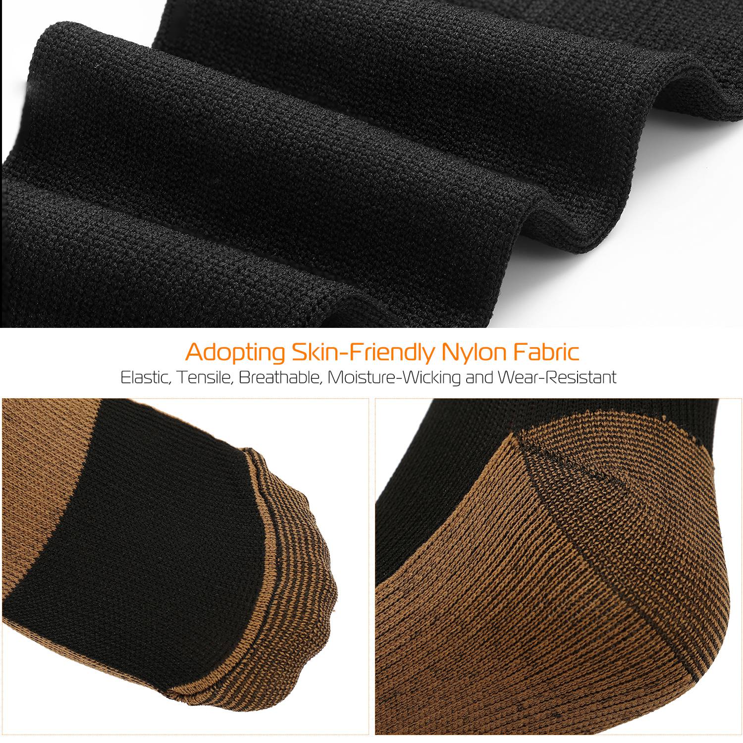 Unisex Copper Compression Socks Women Man Durable Hose Graduated Support Socks