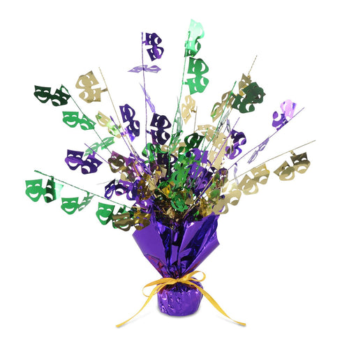 Beistle Mardi Gras Gleam N Burst Centerpiece | Party Supply | Decoration