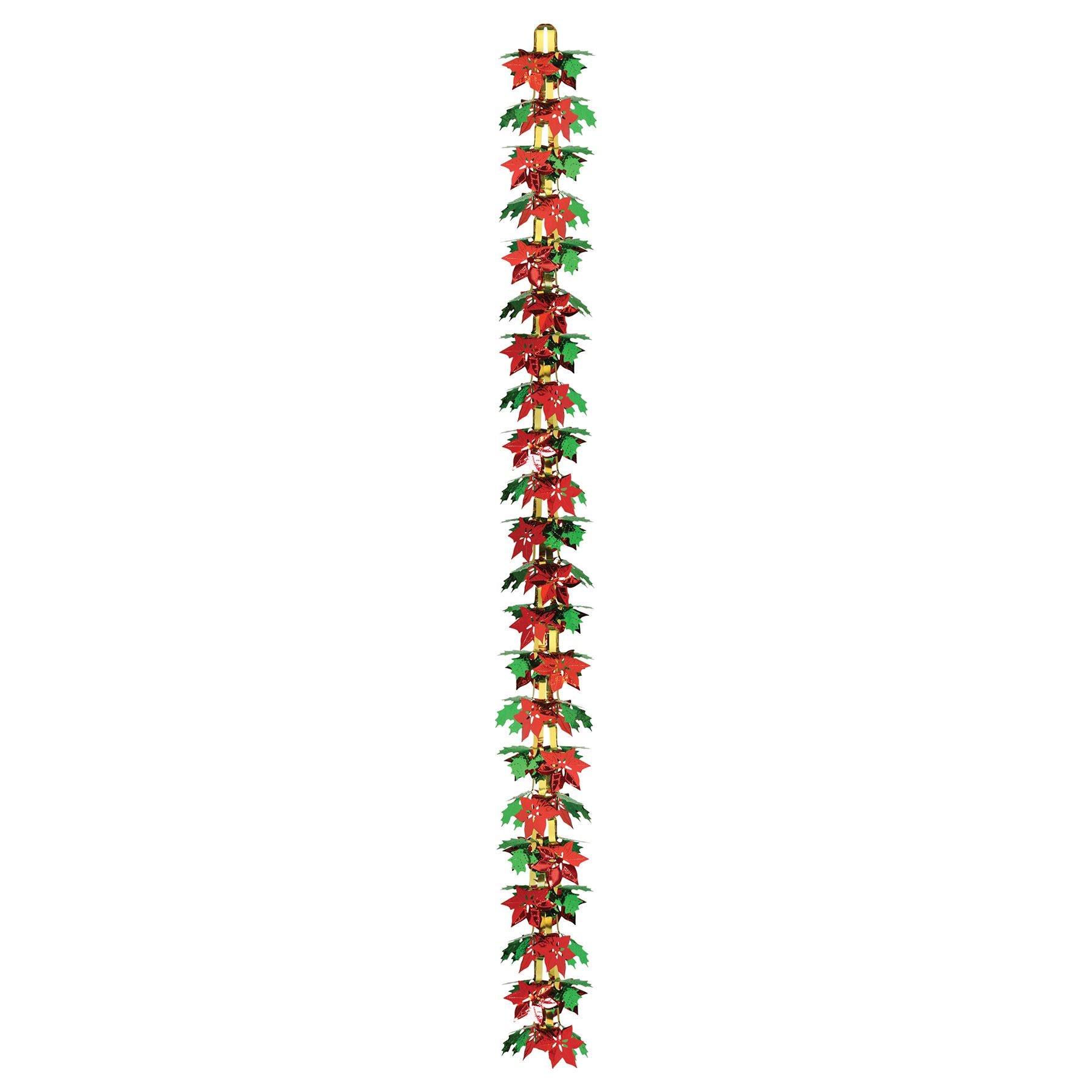 Beistle Poinsettia Garland - Christmas/Winter | Party Supply | Decoration