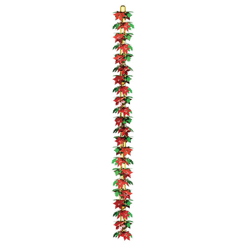Beistle Poinsettia Garland - Christmas/Winter | Party Supply | Decoration