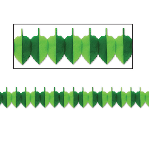 Beistle Green Tissue Spring Leaf Garland - Spring/Summer | Party Supply