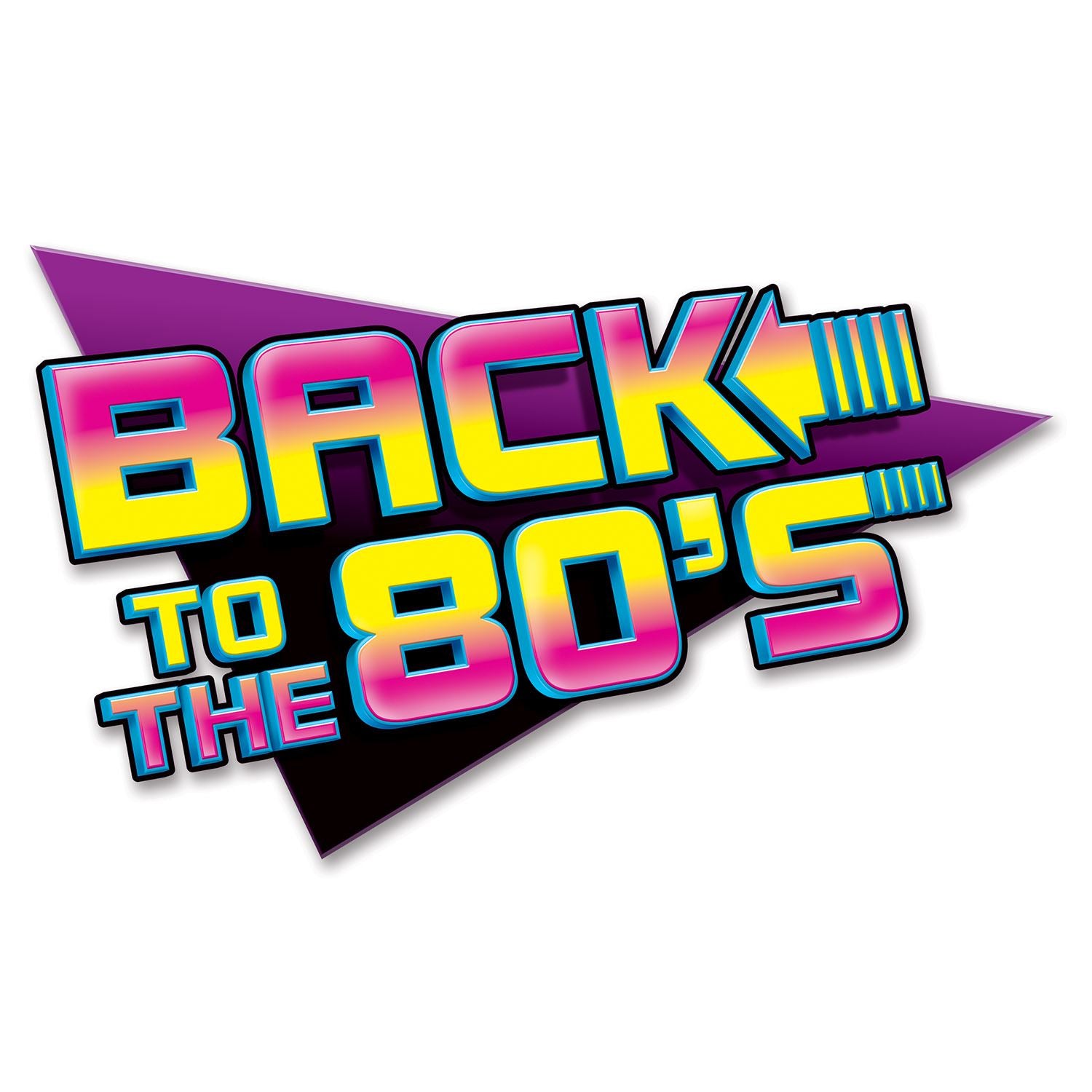 Beistle Back To The 80's Sign | Party Supply | Decoration