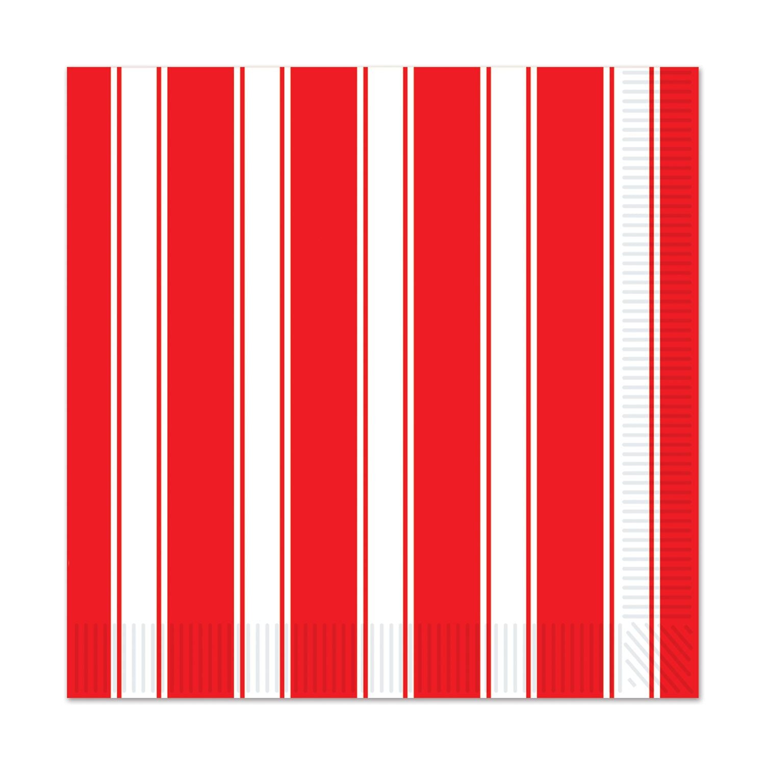 Beistle Red & White Stripes Luncheon Napkins - Circus | Party Supply
