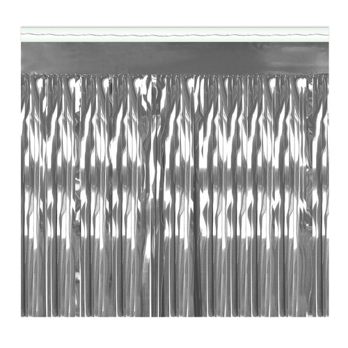 Beistle Silver 1-Ply Metallic Table Skirting - General Occasion | Party Supply