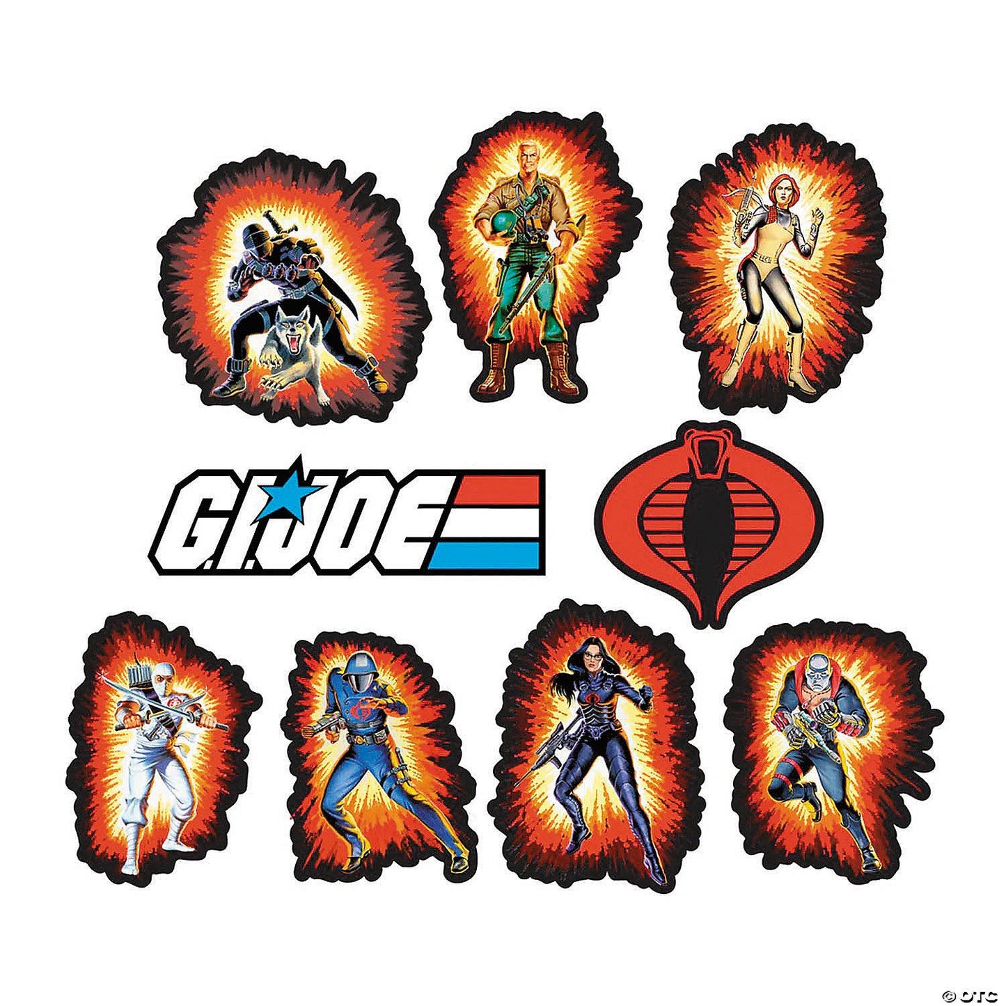 10" G.I. Joe Characters & Logo 8-Piece Wall Decoration Set