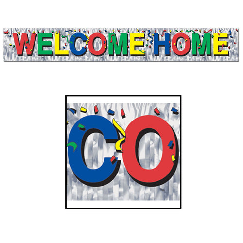 Beistle Metallic Welcome Home Banner - General Occasion | Party Supply