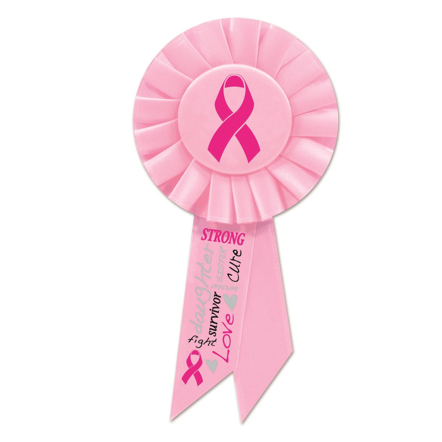 Beistle Pink Ribbon Rosette - Party Supply Decoration for Pink Ribbon